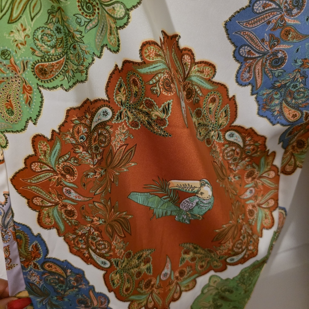 Rachel Zoe Multicolor Paisley Pants Satin - Picture 6 of 13